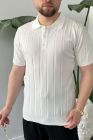 BayAygun 5050 Triko Dügmeli Polo Yaka Tshırt_Beyaz resmi