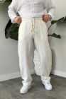BayAygun 5070 Baggy Joger Keten Pantolon_Beyaz resmi