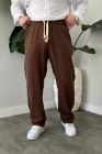 BayAygun 5070 Baggy Joger Keten Pantolon_Kahve resmi