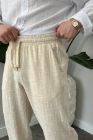 BayAygun 5070 Baggy Joger Keten Pantolon_Bej resmi