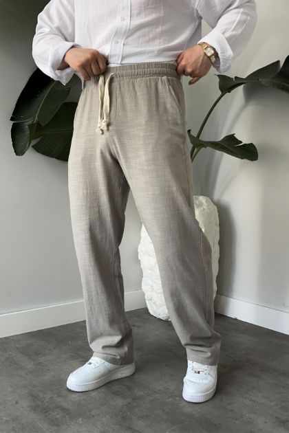 BayAygun 5070 Baggy Joger Keten Pantolon_Gri resmi