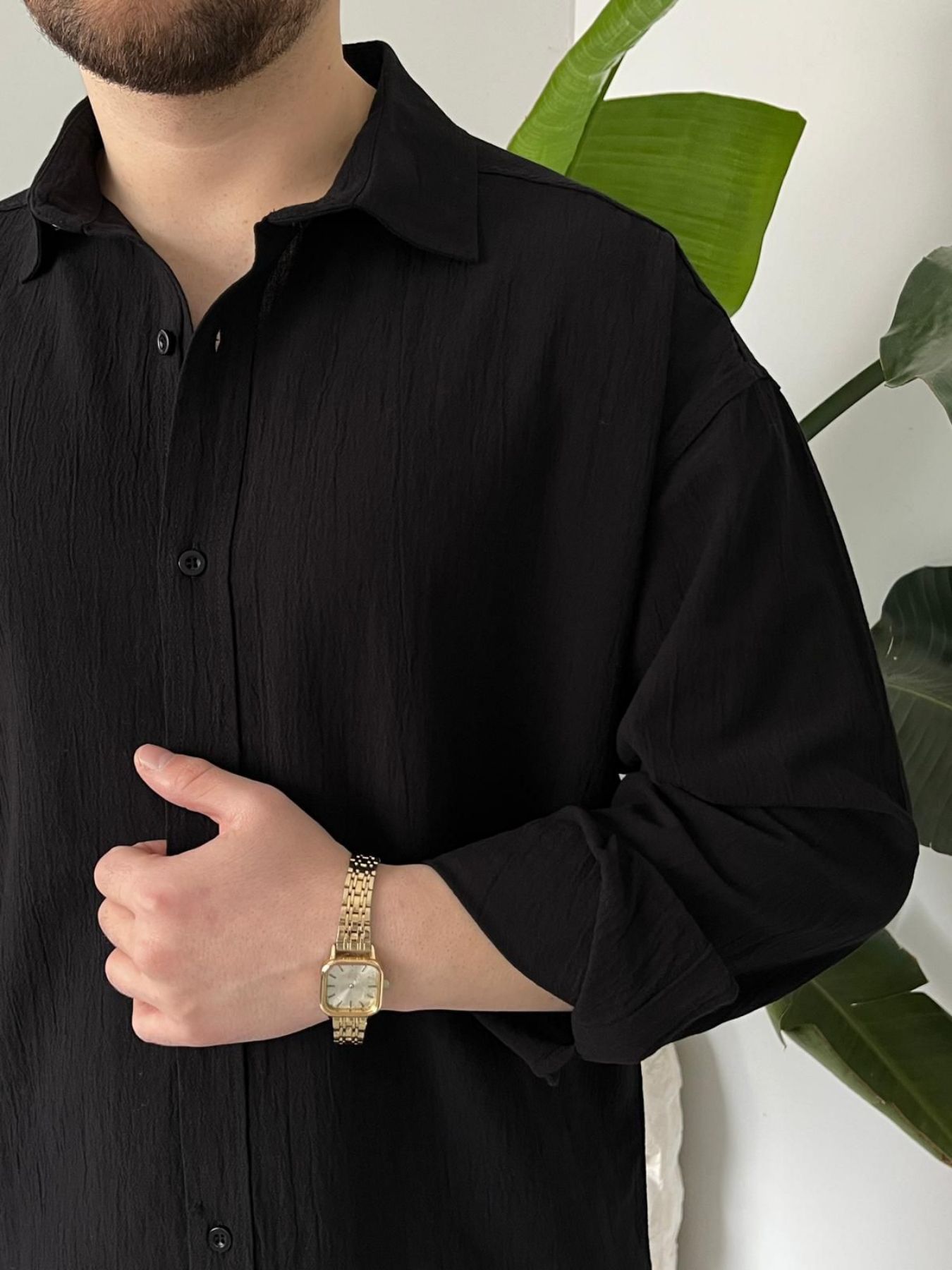 BayAygün 6020 Krinkıl Rahat Kalıp Alt Ust Takım _Siyah resmi